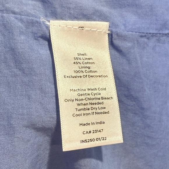 Talbots Linen Cotton Skirt with Beautiful Floral Embroidery - Picture 11 of 11